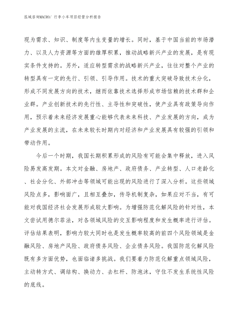 行李小车项目经营分析报告_第3页