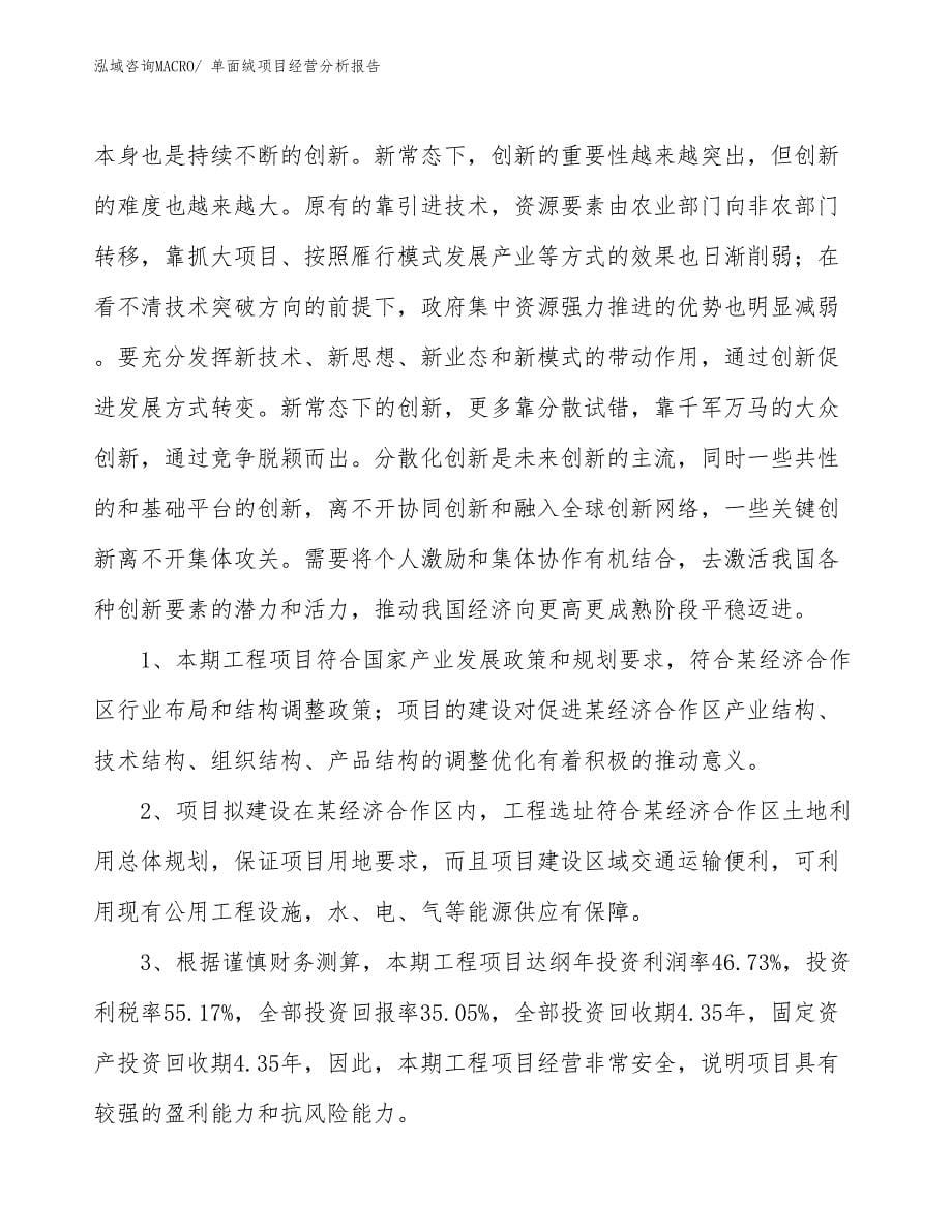 单面绒项目经营分析报告_第5页