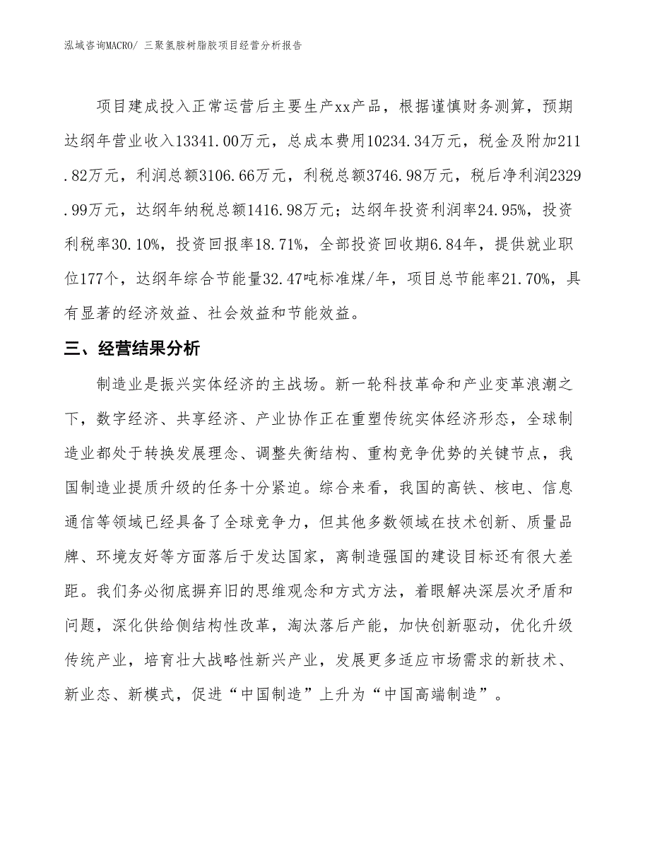 三聚氢胺树脂胶项目经营分析报告_第4页