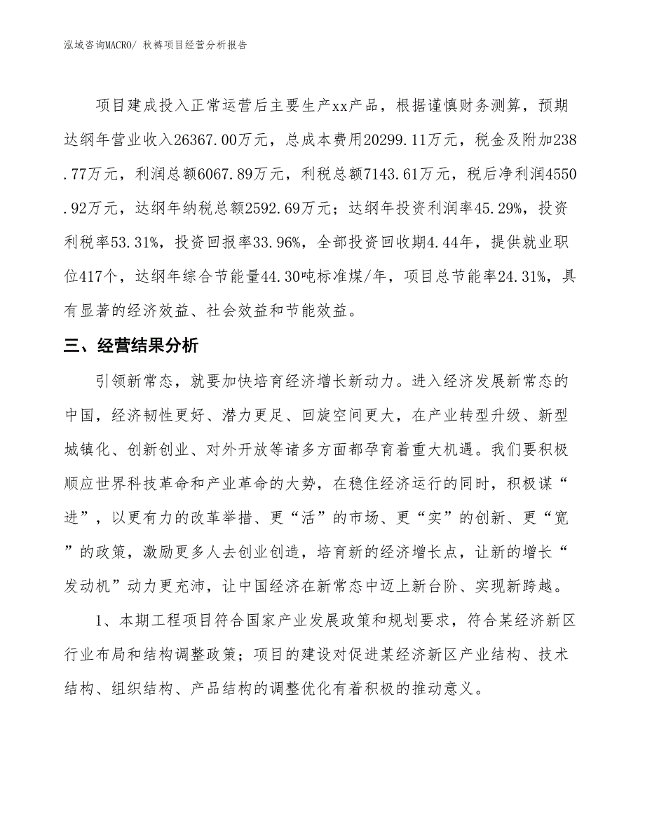 秋裤项目经营分析报告_第4页