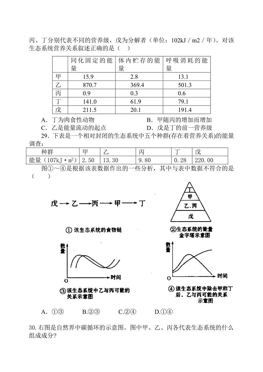 高中生物必修三第五章测试题1.doc_第5页