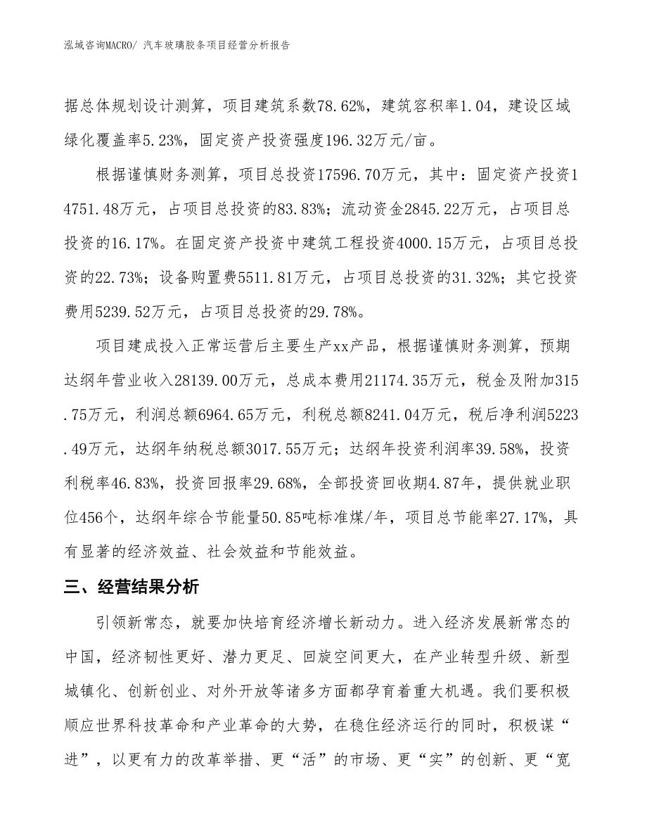 汽车玻璃胶条项目经营分析报告_第4页