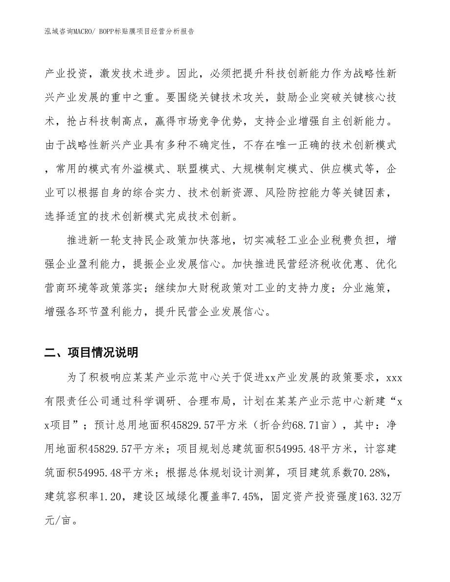 BOPP标贴膜项目经营分析报告_第2页