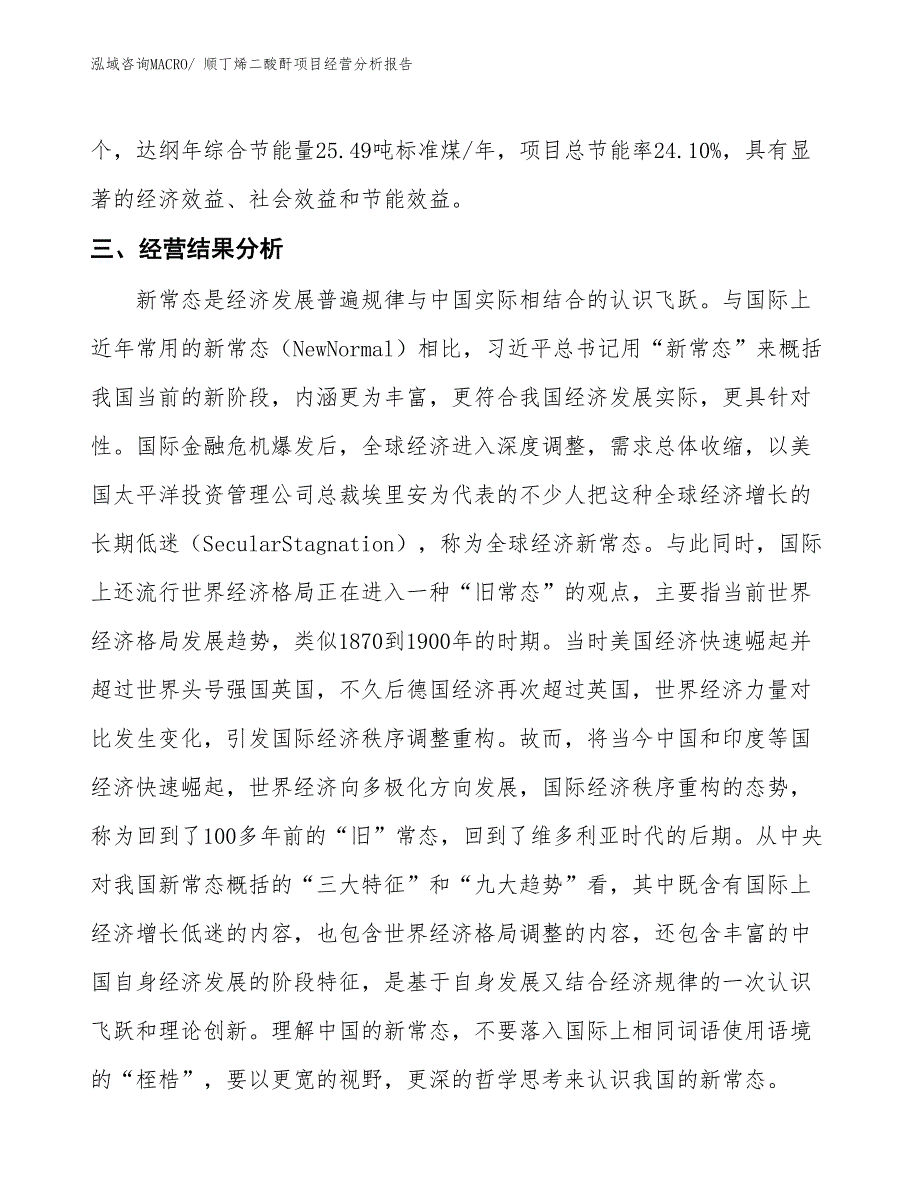 顺丁烯二酸酐项目经营分析报告_第4页