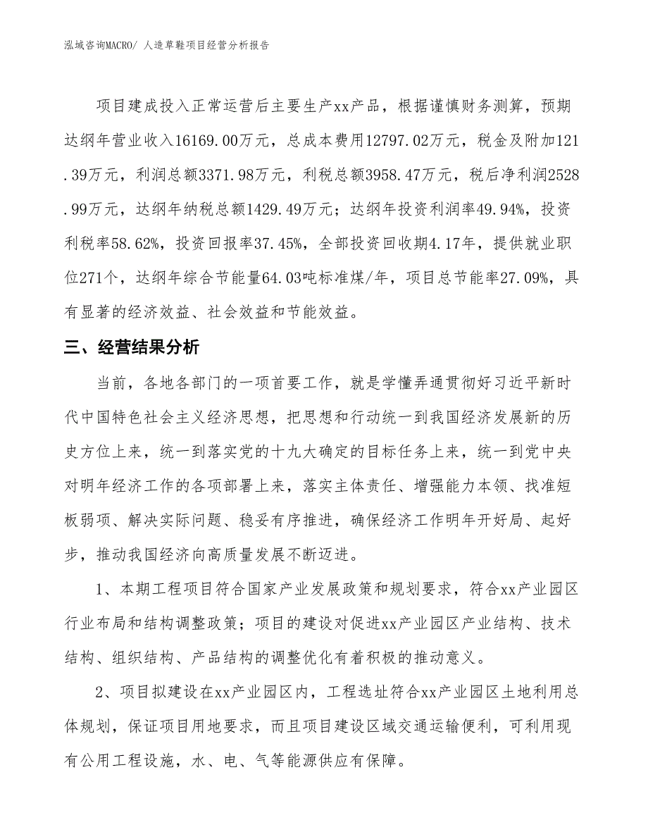 人造草鞋项目经营分析报告_第3页