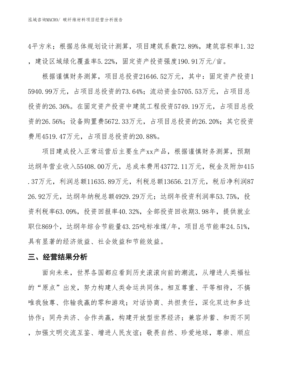 碳纤维材料项目经营分析报告_第3页