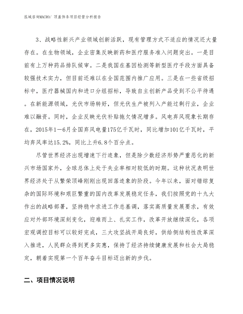 顶盖饰条项目经营分析报告_第2页