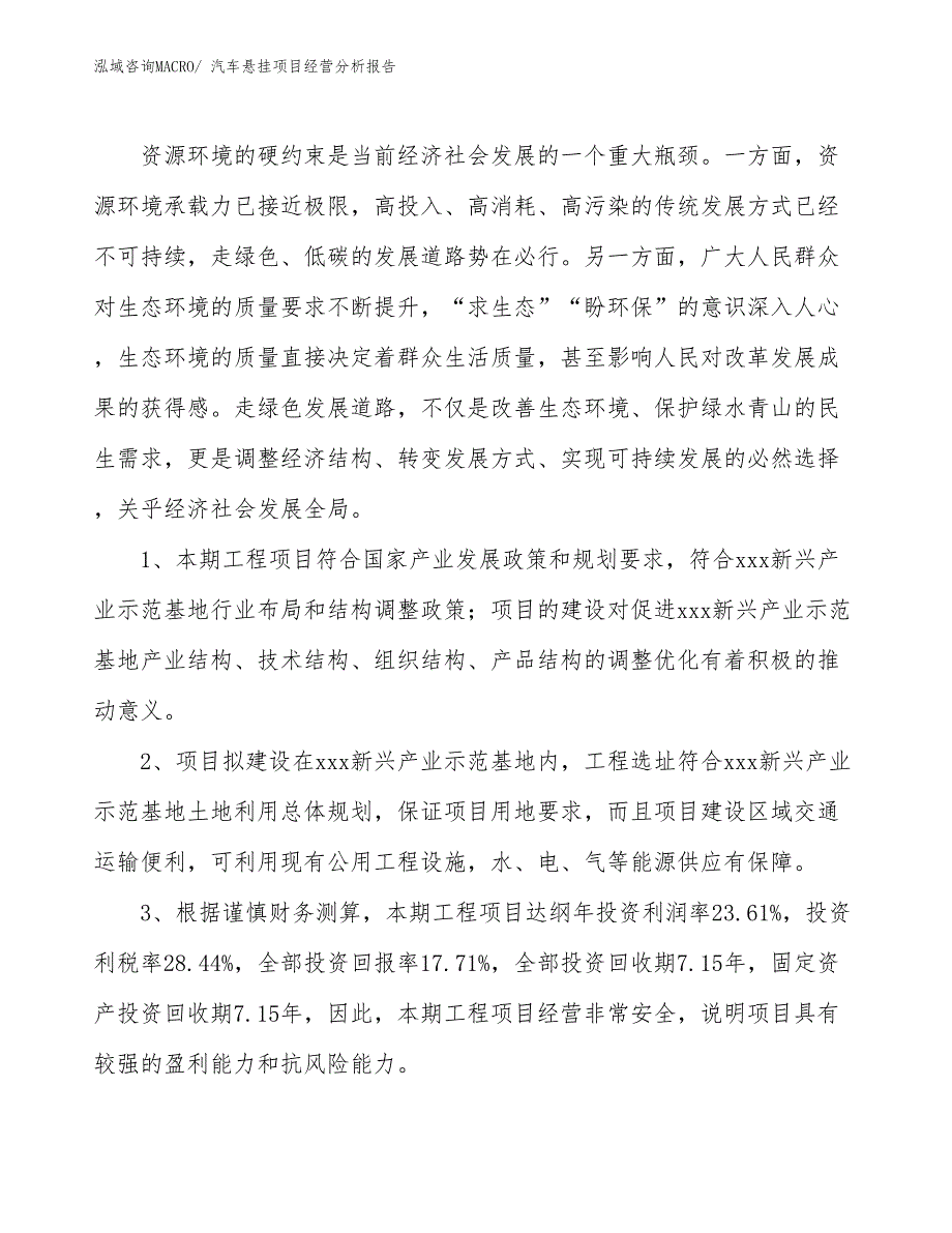 汽车悬挂项目经营分析报告_第4页