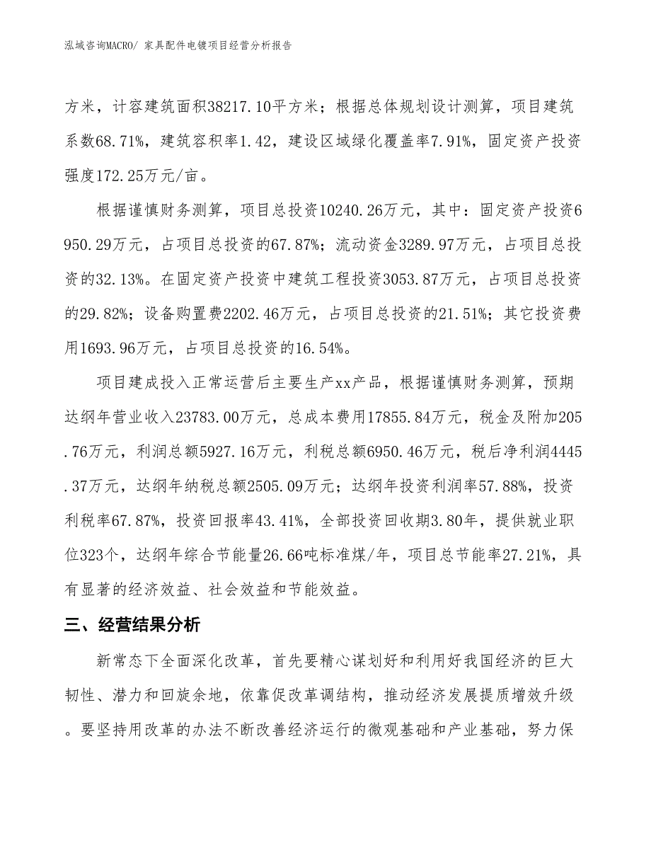 家具配件电镀项目经营分析报告_第3页