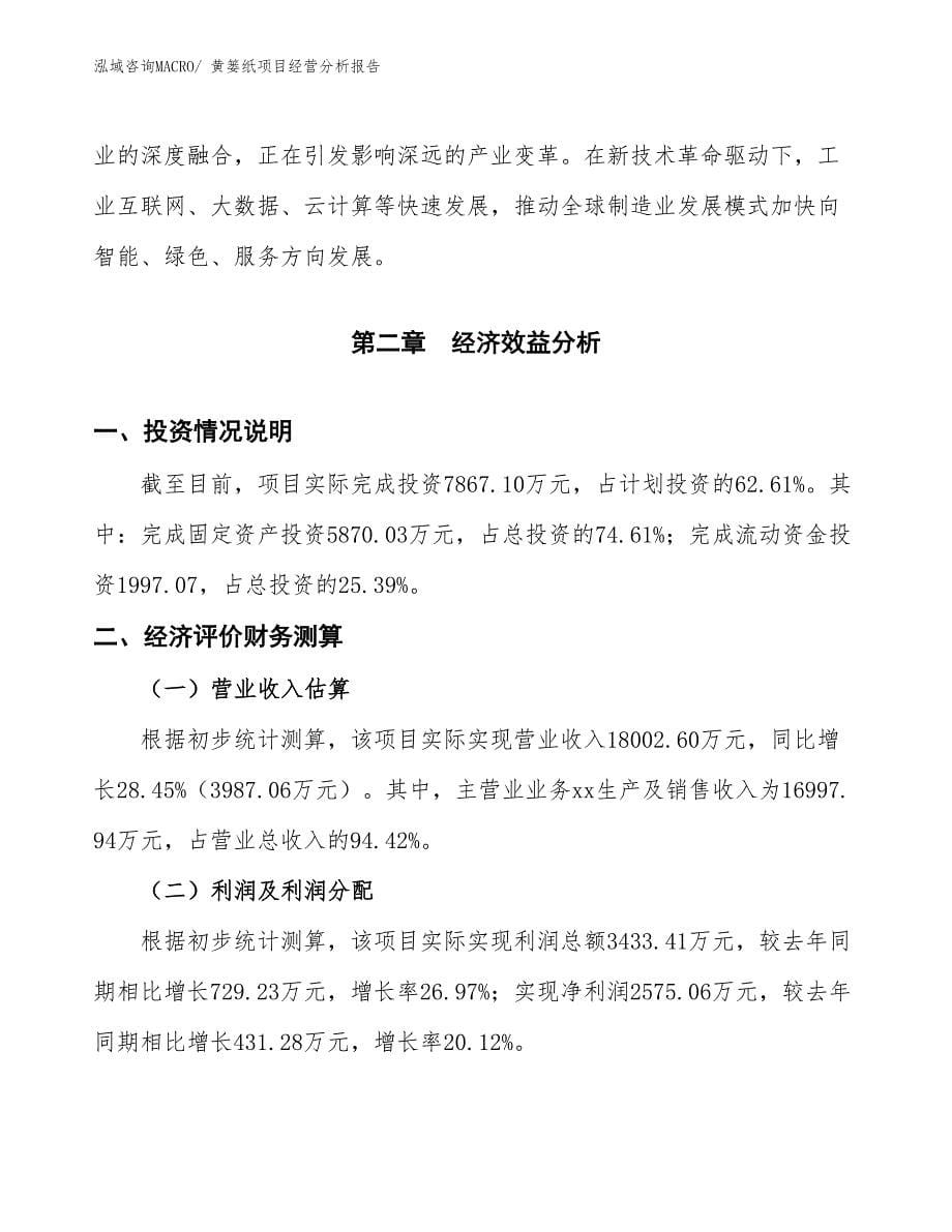 黄篓纸项目经营分析报告_第5页