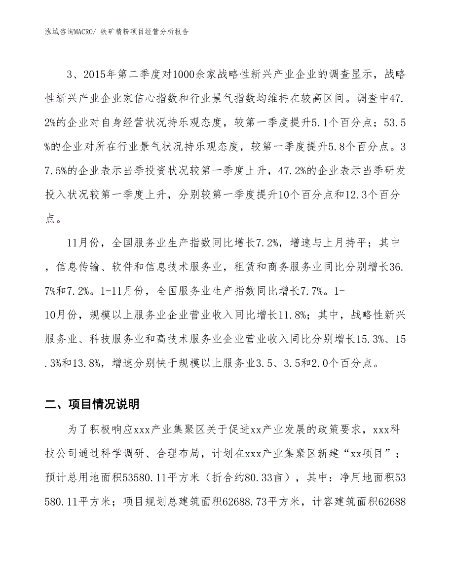 铁矿精粉项目经营分析报告_第2页