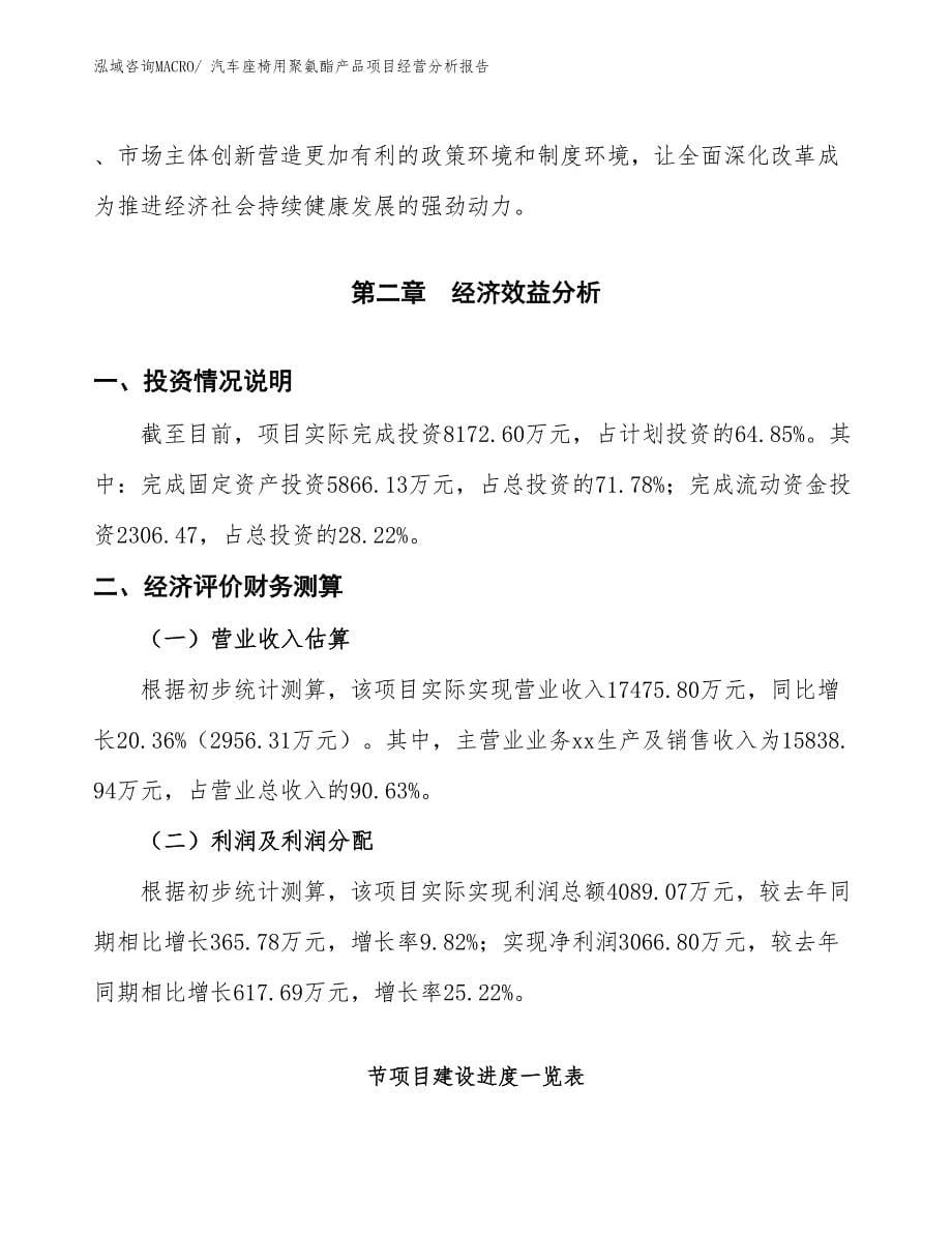 汽车座椅用聚氨酯产品项目经营分析报告_第5页