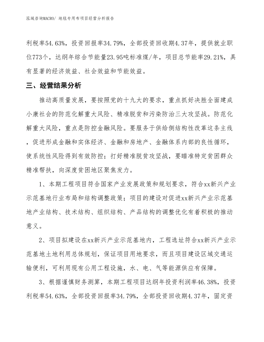 地毯专用布项目经营分析报告_第4页