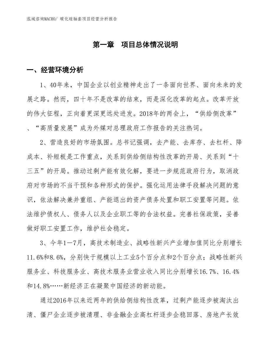 碳化硅轴套项目经营分析报告_第1页