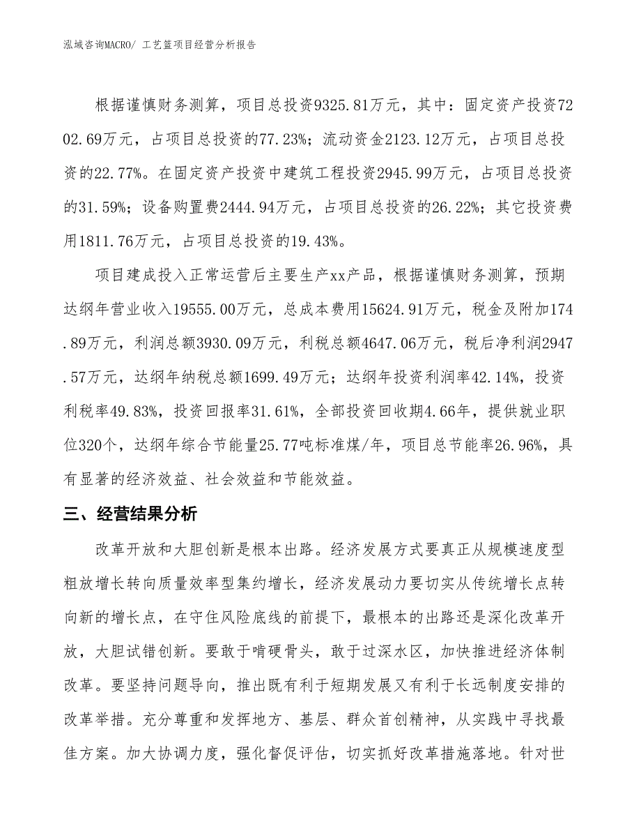 工艺篮项目经营分析报告_第3页