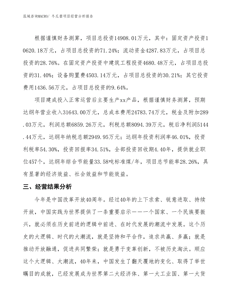 冬瓜蓉项目经营分析报告_第3页