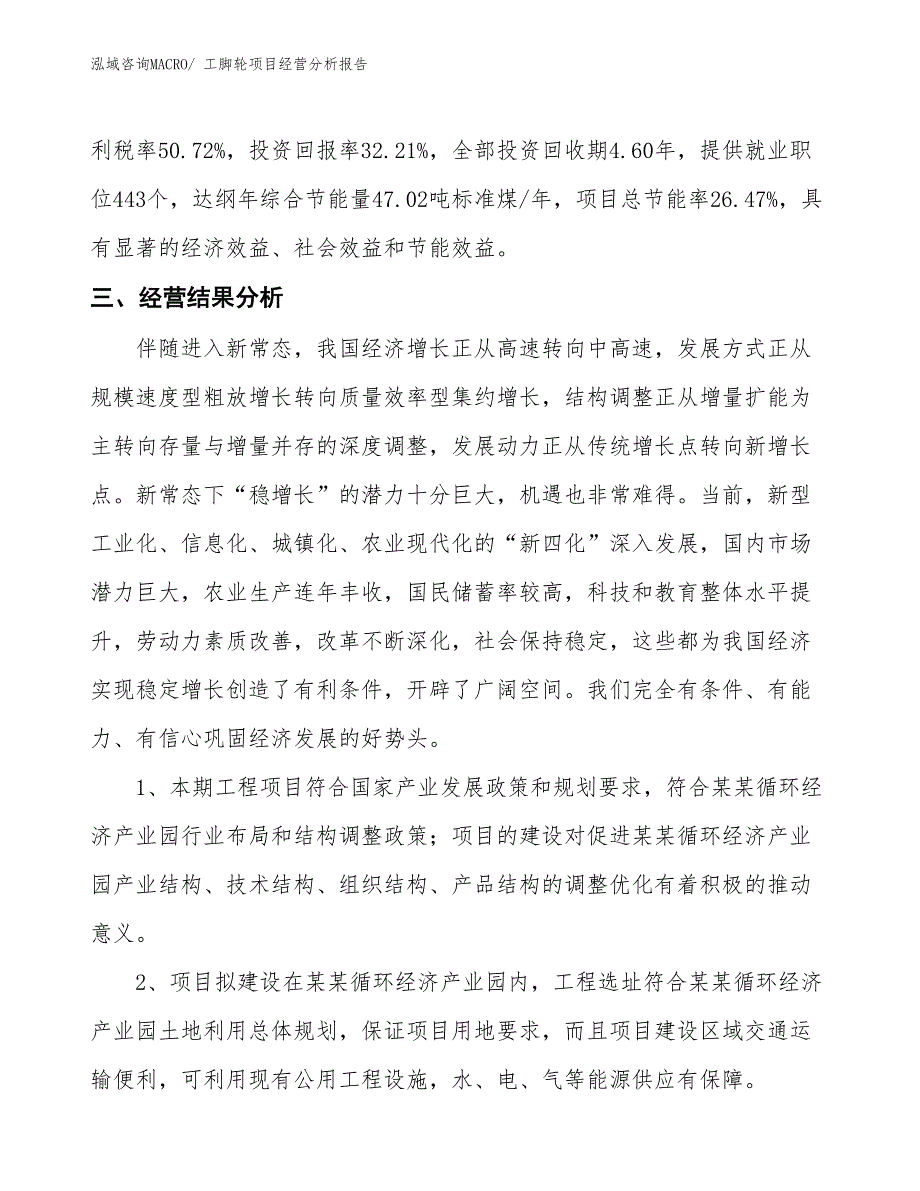 工脚轮项目经营分析报告_第4页