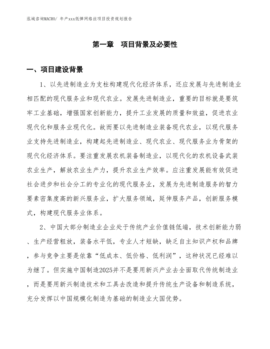 年产xxx低弹网络丝项目投资规划报告_第3页