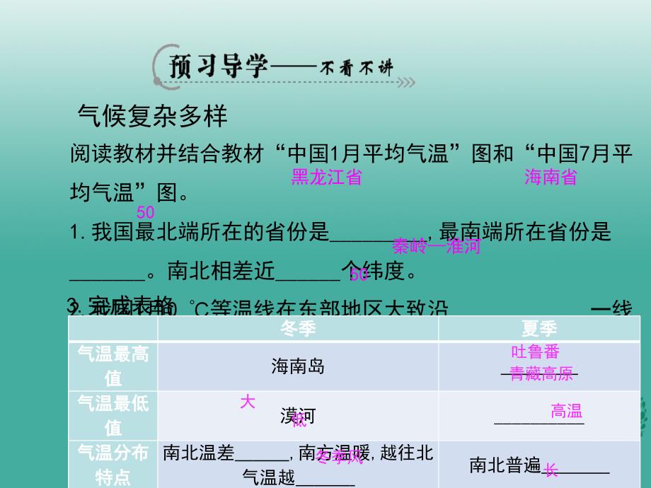 2018-2019学年八年级地理上册 2.2 中国的气候（第1课时）课件 湘教版_第3页