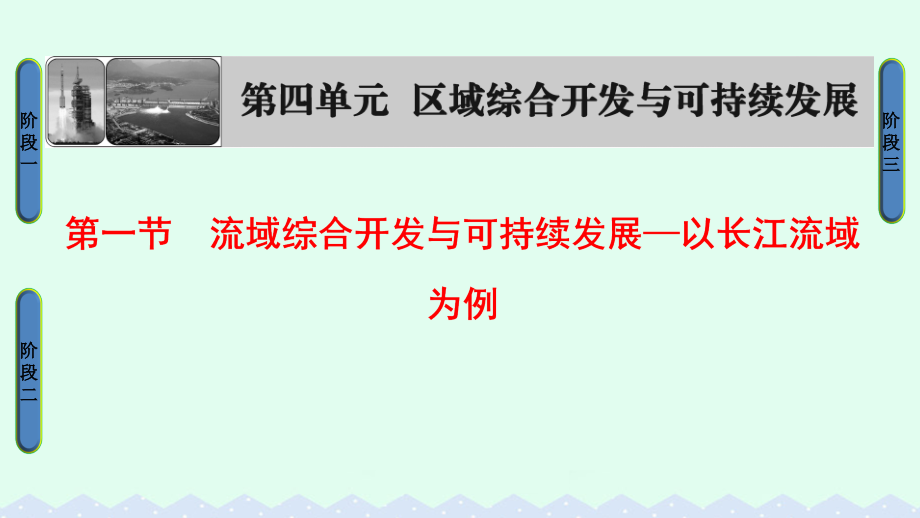 2018-2019学年高中地理 第4单元 区域综合开发与可持续发展 第1节 流域综合开发与可持续发展—以长江流域为例课件 鲁教版必修3_第1页