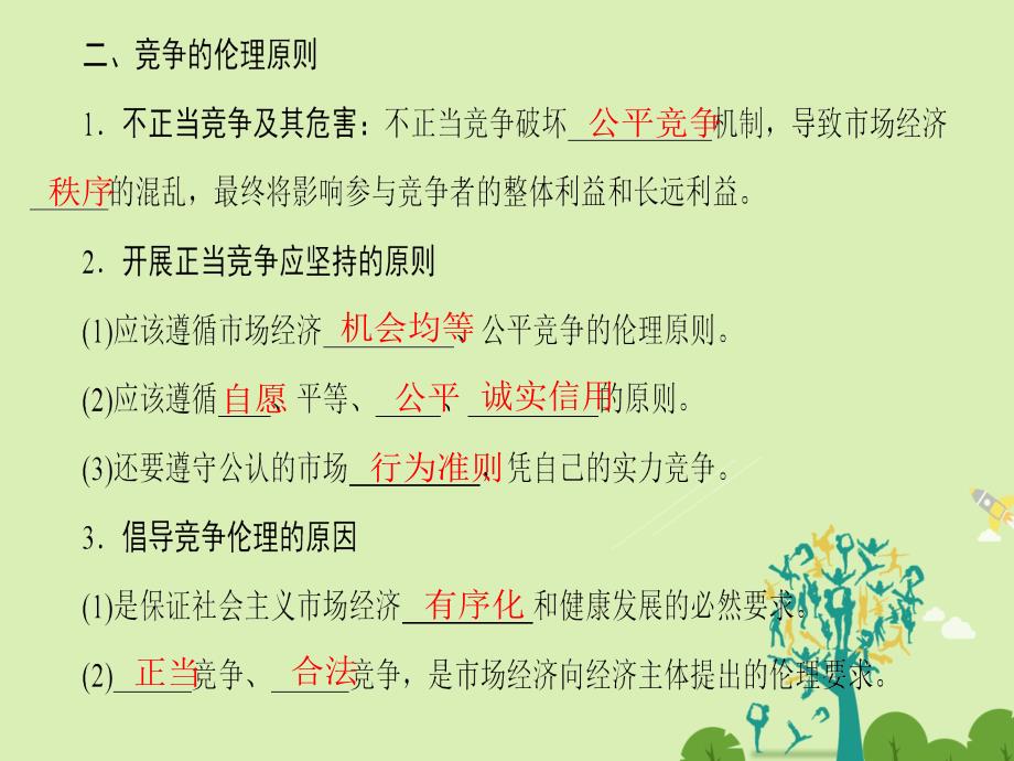 2018-2019学年高中政治 专题3 社会主义市场经济的伦理要求 3 经济活动中的竞争伦理课件 新人教版选修6_第4页