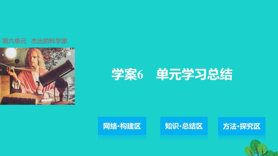 2018-2019学年高中历史第六单元杰出的科学家6单元学习总结课件新人教版_第1页