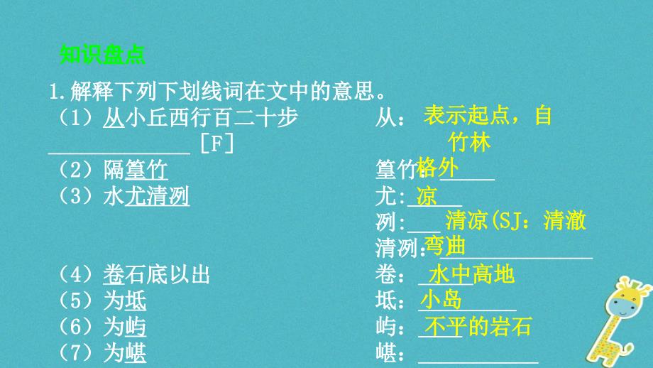 安徽专用2018届中考语文专题复习四文言文阅读第11篇小石潭记课件_第2页