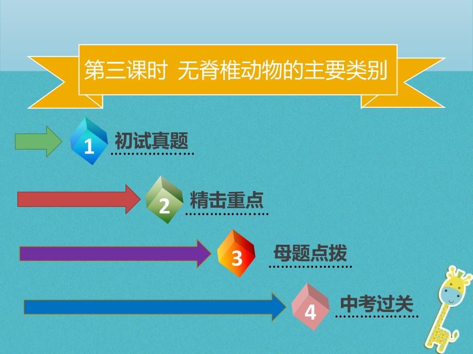 广东省2018中考生物模块八生物的多样性第三课时无脊椎动物的主要类别课件_第2页