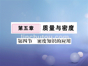 2018-2019学年八年级物理全册第5章第4节密度知识的应用作业课件1新版沪科版