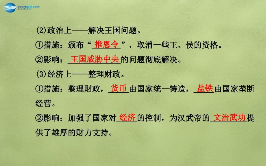 2018-2019学年七年级历史上册 3.11 汉武帝的文治武功课件 川教版_第4页