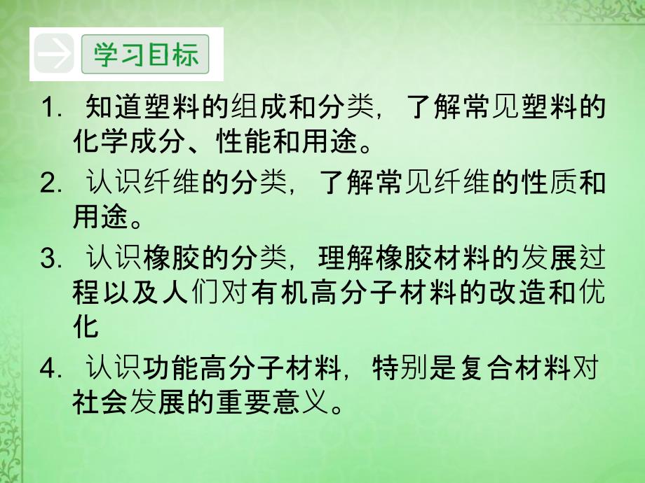 2018-2019学年高中化学 3.3高分子材料和复合材料课件 苏教版选修1_第3页