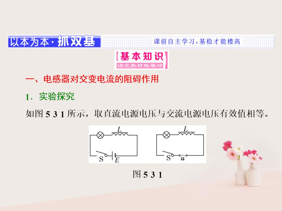 2018-2019学年高中物理第五章交变电流第3节电感和电容对交变电流的影响课件新人教版选修_第2页