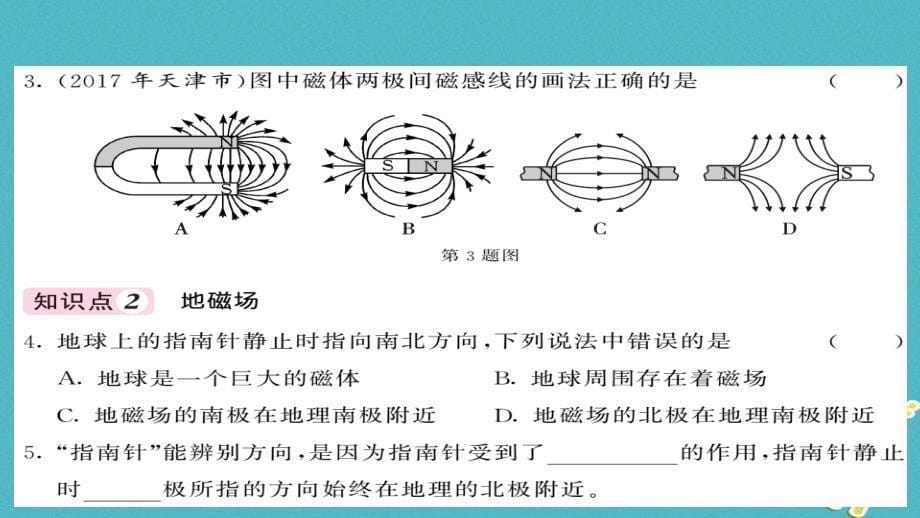 2018九年级物理全册第20章第1节磁现象磁场第2课时课件(新版)新人教版_第5页