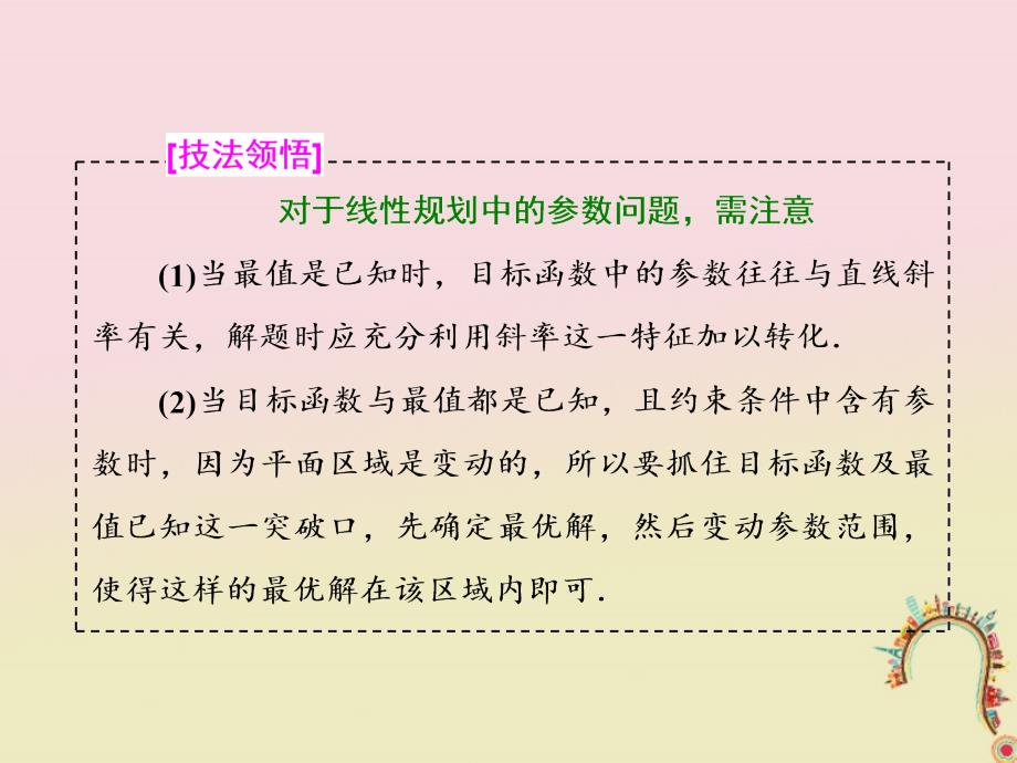 2018届高考数学二轮复习第一部分板块二系统热门考点--以点带面十一线性规划布线行针课件文_第4页