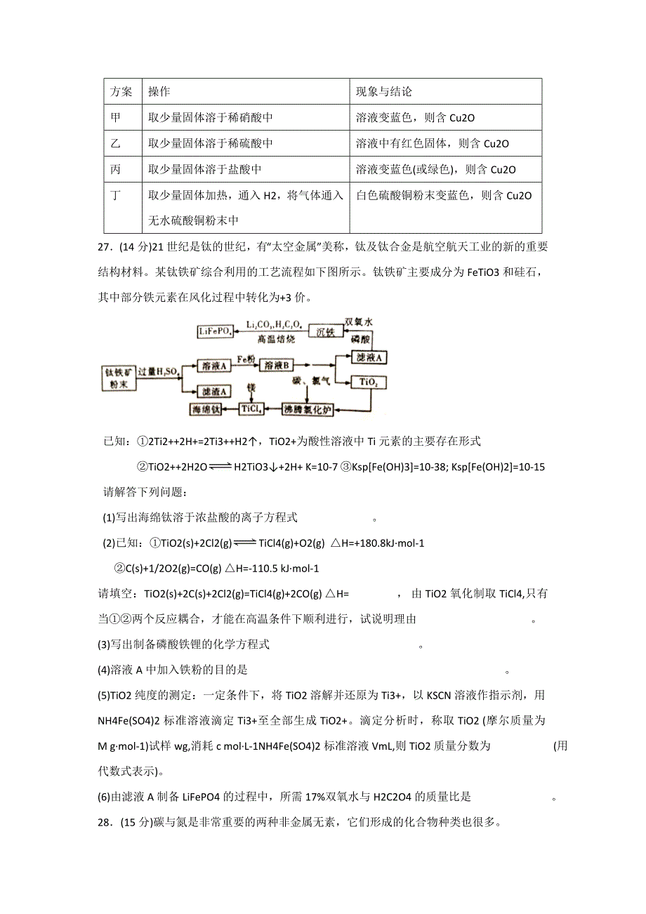 精校Word版含答案---福建省高三考前热身考试（最后一卷）化学_第4页