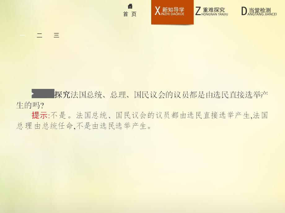 2018-2019学年高中政治 2.3法国的民主共和制与半总统制课件 新人教版选修3_第4页