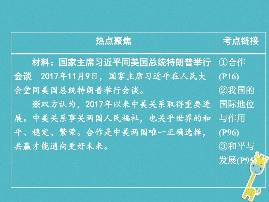 重庆市2018年中考政治总复习专题二美国总统特朗普访华课件_第2页