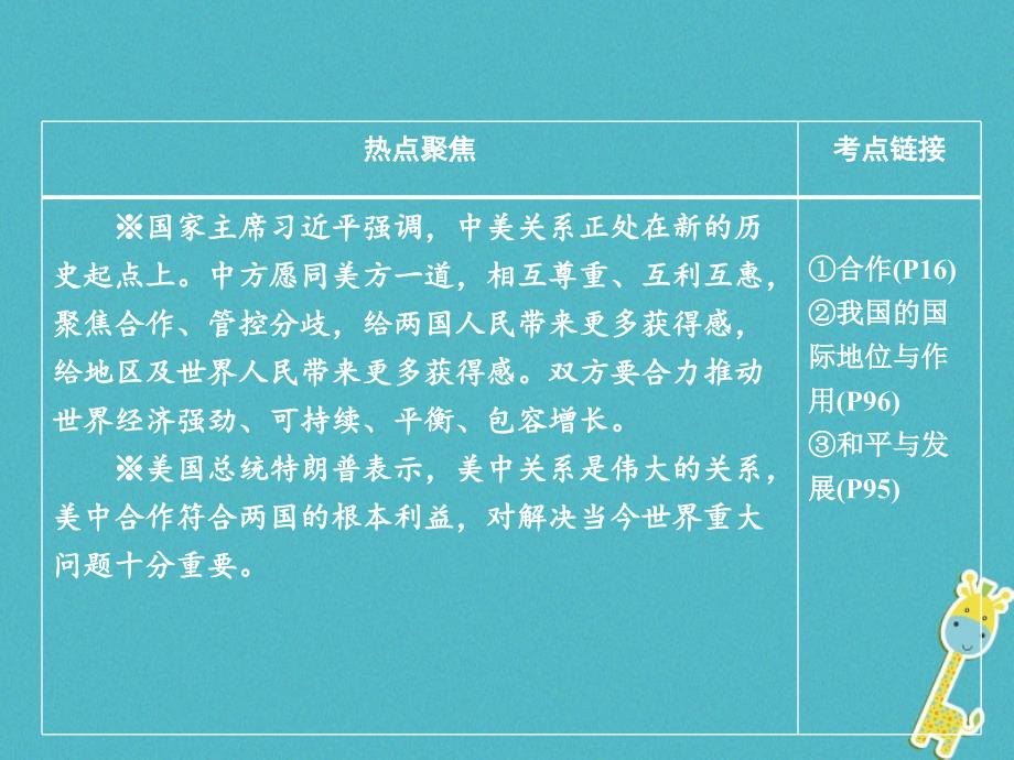 重庆市2018年中考政治总复习专题二美国总统特朗普访华课件_第3页