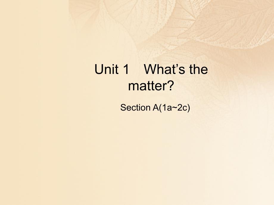 2018-2019学年八年级英语下册unit1what’sthemattersectiona1a-2c课件新版人教新目标版_第1页