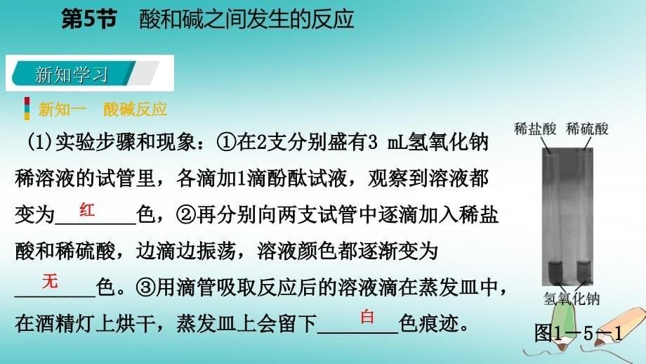 2018年秋九年级科学上册第1章物质及其变化第5节酸和碱之间发生的反应课件新版浙教版_第5页