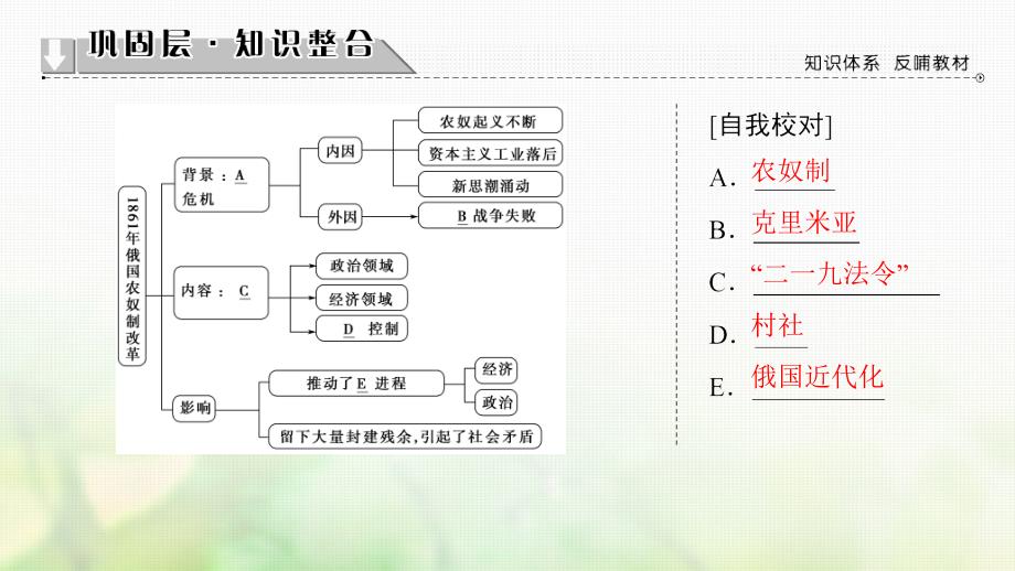 2018-2019学年高中历史第7单元1861年俄国农奴制改革单元分层突破课件新人教版选修1_第2页