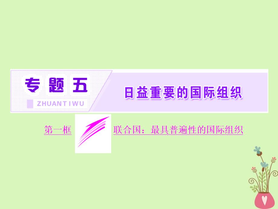 2018-2019学年高中政治专题五日益重要的国际组织第一框联合国：最具普遍性的国际组织课件新人教版选修_第2页