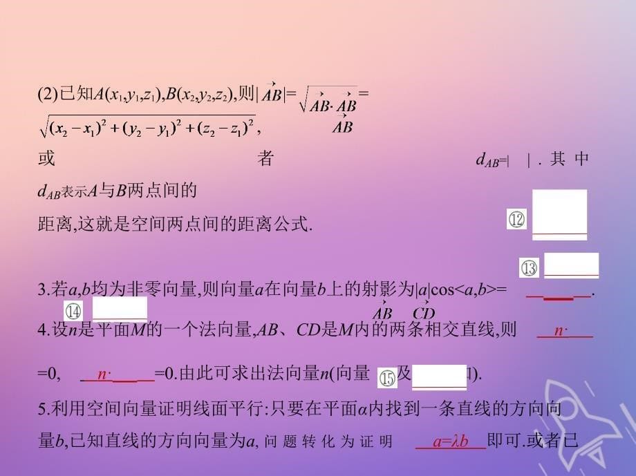 浙江专版2019版高考数学一轮复习第八章立体几何8.5空间向量及其应用课件_第5页