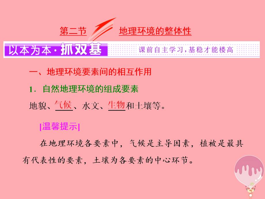 2018-2019学年高中地理第三单元从圈层作用看地理环境内在规律第二节地理环境的整体性课件鲁教版必修_第1页