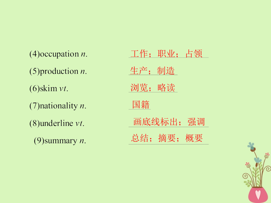 2018版高考英语大一轮复习第1部分模块复习方略unit2workingtheland课件新人教版必修_第3页