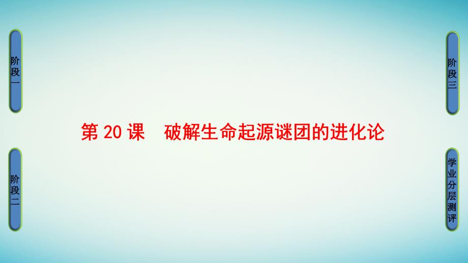 2018-2019学年高中历史第7单元近代世界科学技术的发展第20课破解生命起源谜团的进化论课件北师大版必修_第1页