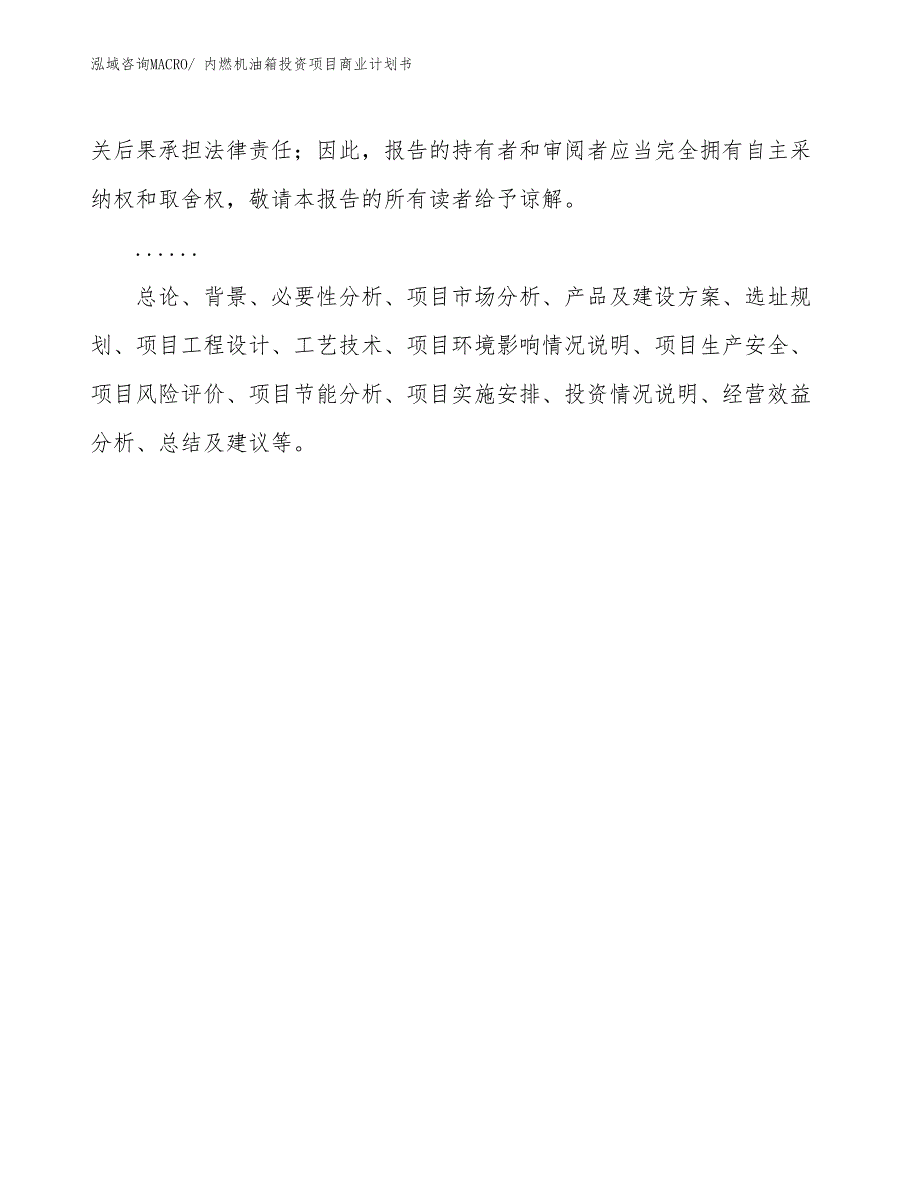 （模板）内燃机油箱投资项目商业计划书_第2页