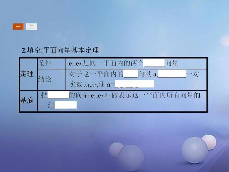 2018-2019学年高中数学第二章平面向量2.3.1平面向量基本定理课件新人教a版必修(1)_第5页