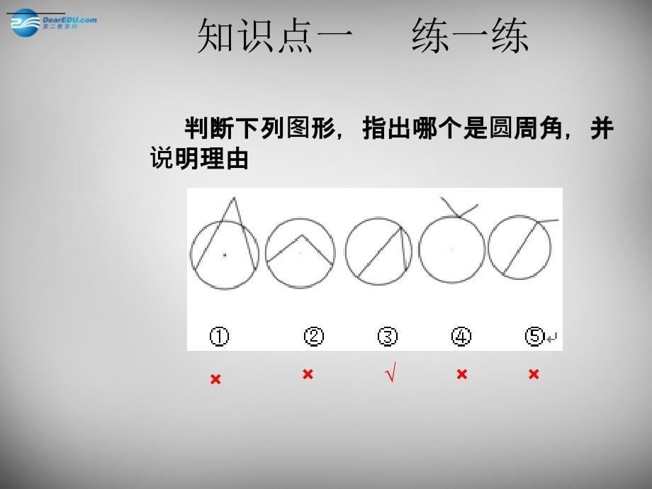 广东省怀集县2018-2019学年九年级数学上册 24.1.4 圆周角课件1 新人教版_第5页