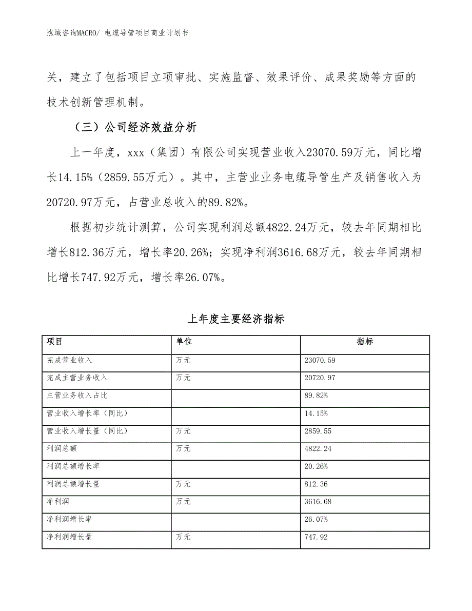 （项目说明）电缆导管项目商业计划书_第4页